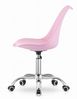 Home Collective Drehstuhl Bürostuhl für Kinderzimmer und Büro, Sitzhöhe verstellbar 47-58 cm (Bürostuhl mit Rollen, Schreibtischstuhl höhenverstellbar, Chromgestell, stabil), Ergonomischer Drehstuhl Schreibtisch, Chromfuß, Öko-Lederkissen Rosa Bild 3