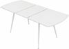 Esstisch Sabina ausziehbar 140-180 x 80 cm 6-10 Personen Küchentisch mit Metallgestell für Küche, Esszimmer Holz Optik Weiß Bild 3