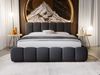 GRAINGOLD Cloud Bett 200x200, Polsterbett ohne Bettkasten, Bouclé-Stoff, mit Lattenrost, Schwarz Bild 4