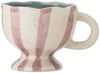 Bloomingville Becher Bloomingville Tasse Willa Rosa Weiß Streifen mit Henkel Bild 3