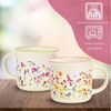 matches21 HOME & HOBBY Tasse Kaffeetassen Blumenwiese, 4er Set Kaffeetasse Bunt, 4-tlg, Porzellan, Frühstückstasse 355 ml mit floralem Design Bild 3
