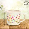 matches21 HOME & HOBBY Tasse Kaffeetassen Blumenwiese, 4er Set Kaffeetasse Bunt, 4-tlg, Porzellan, Frühstückstasse 355 ml mit floralem Design Bild 2