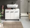 welltime Waschbeckenunterschrank AVON, Breite 80 cm, 3 Türen, 3 Einlegböden, 6 Fächer (mit Siphonausschnitt 22x8 cm, Rückwand mit Ausschitt) Badmöbel, Badschrank, Unterschrank, Waschtisch, Kommode, Bad Bild 2