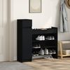 vidaXL Schuhschrank Schwarz 100,5x28x100 cm Holzwerkstoff 840423 Bild 3