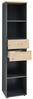 Regal Melanie / Memphis, Holzwerkstoff, Grau, Schwarz, Holzfarben, 45 x 197 x 38 cm Bild 3