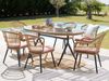 Gartentisch Set ALIANO 159x94x74 cm Pastellrosa Bild 3