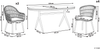Gartentisch Set ALIANO 159x94x74 cm Pastellrosa Bild 2