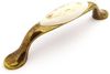 SO-TECH® Möbelgriff Porzellangriff VENUS Messing Antik / Cremefarbig BA 96 mm, Griff Schrankgriff Schubladengriff - incl. Schrauben Bild 4