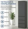 Home Collective Kleiderschrank Garderobenschrank Mehrzweckschrank Schrank platzsparend & vielseitig (50x40x180,5 cm (BxTxH), ideal für Schlafzimmer Flur & Arbeitszimmer) mit 1 Tür 3 Einlegeböden & 3 Schubladen in anthrazit Bild 3