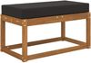 vidaXL Sitzkissen für Outdoor Schwarz 80 x 40 x 8 cm 100 % Polyester 900955 Bild 3
