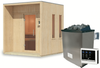 Karibu Sauna Arcadia mit 9 Kw Ofen in zwei Farben erhältlich naturbelassen Bild 2