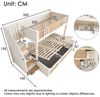 MODFU Hochbett Sicheres Etagenbett mit Rausfallschutz & Treppenschrank (Etagenbett, 3-St, Aus robustem Holz für ein stabiles und langlebiges Kinderzimmer) Zwei Einzelbetten à 90/140x200 cm, inkl. Lattenroste(mit 2 Matratze) Bild 4