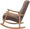 Schaukelstuhl HWC-K10, Relaxsessel, Holz FSC® Stoff/Textil Chenille (465g/m²) ~ braun, Gestell natur Bild 5