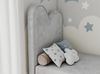 Kinderbett FLOW, Boxspringbett für Kinder, mit hohem Kopfteil, Einzelbett mit Matratze - 90x180 - Hellgrau Velvet - Topper T25 Bild 3