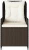 vidaXL Gartensessel 2 Stk. Verstellbar Braun Poly Rattan 368653 Bild 5