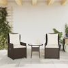 vidaXL Gartensessel 2 Stk. Verstellbar Braun Poly Rattan 368653 Bild 3