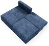 Ecksofa mit Schlaffunktion NATALIA XS in Stoff Tilia Dunkelblau Ottomane Links Bild 5
