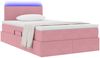 vidaXL Bett mit Stauraum und LED mit Matratze Rosa 120 x 200 cm Samt 3371330 Bild 3