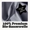 Seralino Seitenschläferkissenbezug Mako Satin Kissenbezug (100% Bio Baumwolle) weich, hautfreundlich, (2 Stück), Fairtrade/ GOTS zertifizierte uni Kissenhülle mit Reißverschluss Bild 3