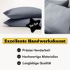 Seralino Seitenschläferkissenbezug Mako Satin Kissenbezug (100% Bio Baumwolle) weich, hautfreundlich, (2 Stück), Fairtrade/ GOTS zertifizierte uni Kissenhülle mit Reißverschluss Bild 2