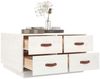 vidaXL Couchtisch Weiß 80x80x45 cm Massivholz Kiefer 821518 Bild 5