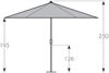 Doppler Sonnenschirm / Mittelmastschirm "Monte Carlo Junior", natur, Ø 240 cm Bild 4