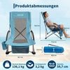 GarveeMore Campingstuhl 4er Set,Strandstuhl,Klappstuhl,hoher Rückenlehne&niedrigen Stuhlbeinen (4 St), Campingstuhl mit Tragetasche & Getränkehalter für Reisen,Konzert,Rasen Bild 2