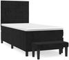 vidaXL Boxspringbett mit Matratze Schwarz 80x200 cm Samt 3137811 Bild 2