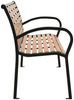vidaXL Gartenbank Schwarz und Braun 116 cm Stahl und WPC 319579 Bild 3