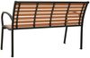 vidaXL Gartenbank Schwarz und Braun 116 cm Stahl und WPC 319579 Bild 4