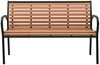 vidaXL Gartenbank Schwarz und Braun 116 cm Stahl und WPC 319579 Bild 2