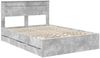 vidaXL Bettrahmen mit Kopfteil Beton Grau 140 x 200 cm Ingenieurs Holz 3409850 Bild 4