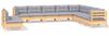 vidaXL 10-tlg. Garten-Lounge-Set mit Grauen Kissen Massivholz Kiefer 3096838 Bild 2