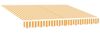 vidaXL Markisenersatzstoff Gelb und Weiß 2,5 x 2 m Polyester 42000400 Bild 2