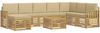 vidaXL Outdoor-Sofagarnitur 7 pcs Weiß und Beige 59 x 59 x 37 cm 3392348 Bild 2