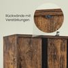 Bücherregal, 6-stöckiges hohes Regal, Standregal mit Türen und offenen Fächern, vielseitig einsetzbar Bild 4