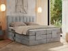 Boxspringbett mit elektrisch verstellbaren Matratzen, zwei Bettkästen und einem Topper - COMFORTO - 160 x 200 cm - Hellgrau Velvet - H4 Bild 3