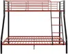 Vente-unique - ELEVATIO Bett Metall SchwarzRot - B 147 cm x H 163 cm x L 199 cm Bild 5
