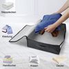 Mutig Unterbettkommode 40L Aufbewahrungstasche, 3 Stück Aufbewahrungsbox mit Deckel Große (Kleider Aufbewahrung Umzugskartons, Faltbare Unterbett Kleiderschrank für Kleidung Bettdecken & Bettwäsche), Unterbettkommode mit Tragegriffen&Doppelreißverschlu... Bild 3