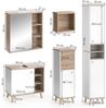 Badmöbel-Set Senyo Weiß 5 Teile Vicco Bild 3