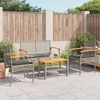vidaXL 4-tlg. Garten-Lounge-Set mit Kissen Grau Poly Rattan 366267 Bild 3