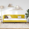vidaXL Eckbettgestell mit Kopfteil Gelb 80 cm x 200 cm Samt 42016334 Bild 3