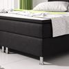 Boxspringbett 'Boston' komplett, Webstoff schwarz, 180x200 cm Bild 3