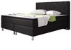 Boxspringbett 'Boston' komplett, Webstoff schwarz, 180x200 cm Bild 4
