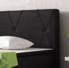 Boxspringbett 'Boston' komplett, Webstoff schwarz, 180x200 cm Bild 2