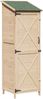 vidaXL Gartenschuppen Natur 59,5 x 56 x 176,5 cm Massivholz aus Fichte 42033476 Bild 2