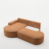 Ecksofa Schlafsofa Sofa VENEDIG Stoff Arena Rostbraun Ottomane Links Bild 4