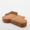 Ecksofa Schlafsofa Sofa VENEDIG Stoff Arena Rostbraun Ottomane Links Bild 3