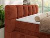 Boxspringbett NIRA KING, Doppelbett mit Fußteil, 7-Zonen Multipocket-Matratzen und Topper, Schlafzimmerbett - 180 x 200 cm - Orange Plüsch - H3 Bild 4