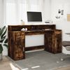 vidaXL LED-Schreibtisch Räuchereiche 160x55x91 cm Holzwerkstoff 3309433 Bild 3